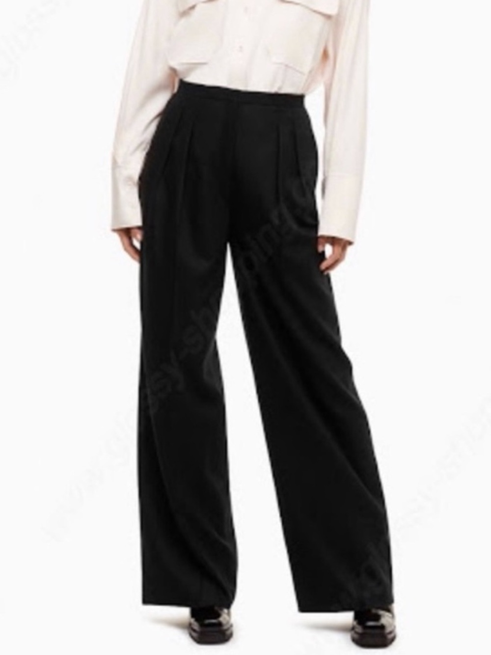 NEW Babaton 1-01 Rosemarie Wool Cashmere Trouser Wide Leg Pant High Rise Size 8